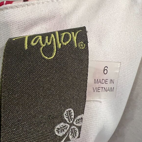 Taylor Floral Asymmetrical Sleeveless midi dress, Size 6 - Picture 15 of 16